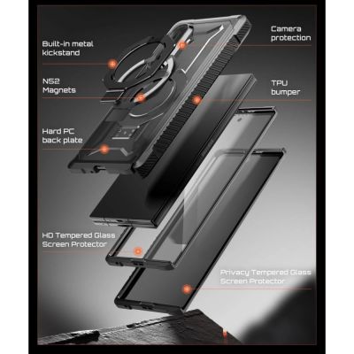 7. Supcase UB Grip Mag MagSafe 2-Set Case for Samsung Galaxy Z Fold 8 - Black