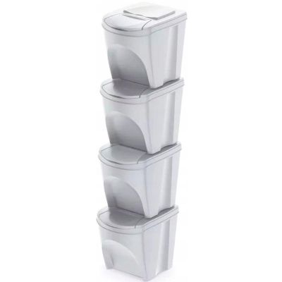 2. GARBAGE BINS 25 L SORTIBOX SET 4 PCS. GREY