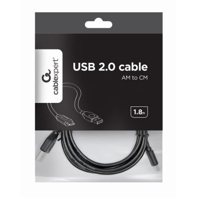 3. GEMBIRD CCP-USB2-AMCM-6 cable (USB 2.0 M - USB type CM; 1.8m; black)