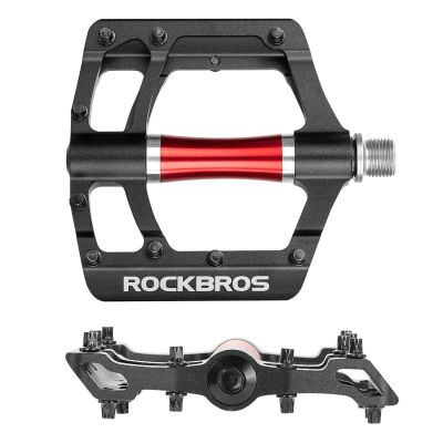 5. Rockbros 2020-12CBK Platform Aluminum Bicycle Pedals - Black