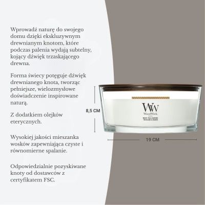 2. Ellipse candle WHITE TEAK WOODWICK