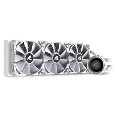 9. Sharkoon S90 All-in-One Liquid CPU Cooler, 12 cm, White, 1 pc.