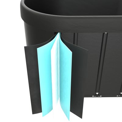 10. VIRTUFIT OVAL ICE BATH 500 LITERS ANTHRACITE WITH ACCESSORIES