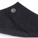 2. Birkenstock Anthracite wool felt insulated slippers for women/men narrow (1015084)