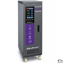 Qoltec Three-phase AVR MULTIPROTECTION voltage regulator | 40kVA | Accuracy ±3% | 3F servomotor | LCD | Expert Line