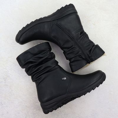4. Leather waterproof women's ankle boots insulated with a membrane RIEKER Z7171-01