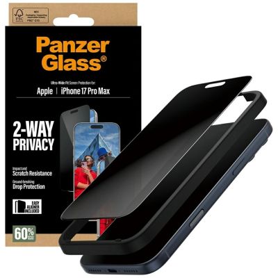 5. PanzerGlass Ultra-Wide Fit EasyAligner Privacy Glass for iPhone 17 Pro Max
