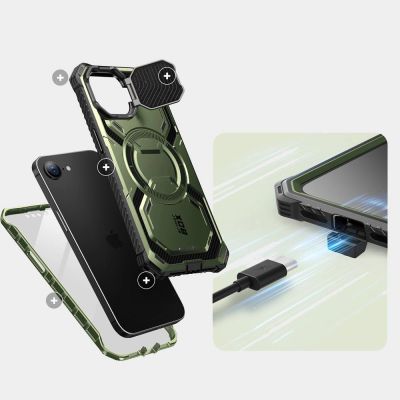 4. IBLSN Armorbox Mag MagSafe Supcase case for iPhone 16e / 17e - olive