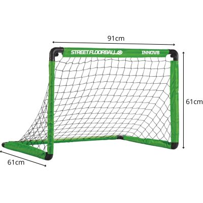 4. FOLDABLE FLOORBALL GOAL 2 STICKS AND BALL 91x6xX61CM ENERO