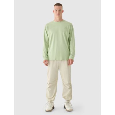 2. Men's oversize longsleeve with print 4F 4FRAW24TLONM502-44S