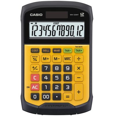 6. CASIO WATERPROOF OFFICE CALCULATOR WM-320MT-S, 12-digit display, Removable keyboard, 108.5x168.5, Water and dirt resistance level: IP54