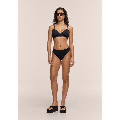 5. CASALL Overlap Bikini Top Black