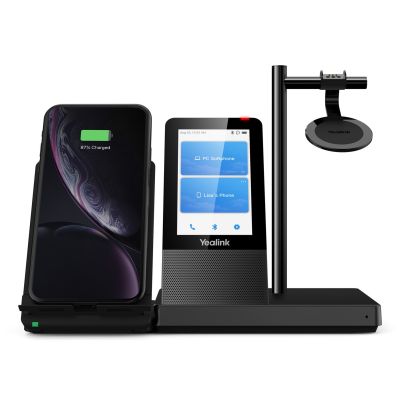 2. Yealink WH66 Mono UC Headset Wireless Headband Office/Call Center USB Type-A Bluetooth Charging Stand Black