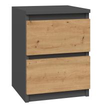 Bedside table M2 30x30xH40 anthracite/artisan
