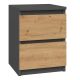 Bedside table M2 30x30xH40 anthracite/artisan