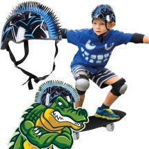CHILDREN'S ADJUSTABLE CYCLING HELMET NO FEAR MOHAWK SIZE (48-52CM) BLACK/BLUE