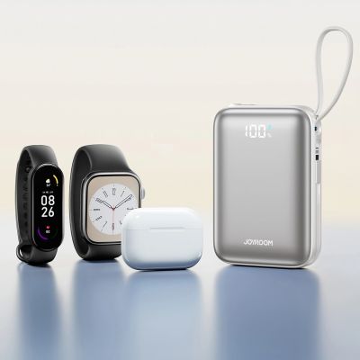10. Joyroom JR-PBF29 20000mAh 22.5W Powerbank with Double Cable - White