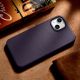 15. iCarer Case Leather Cover Case for iPhone 14 Dark Purple (WMI14220705-DP) (MagSafe Compatible)