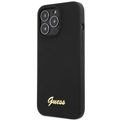 2. Guess GUHCP13XLSLMGBK iPhone 13 Pro Max 6.7" black/black hardcase Silicone Script Gold Logo