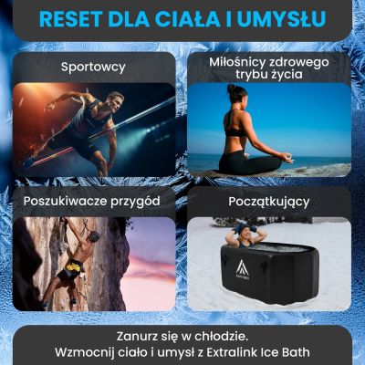 13. Extralink Ice Bath | Bathtub for swimming | 160x85x65cm