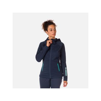 3. ROSSIGNOL W Softshell Hoodie Jacket Jkt Navy Blue