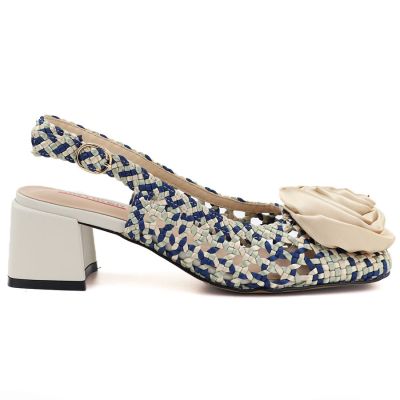 2. Women's textile heeled sandals Artiker 58C0372
