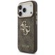 2. Guess 4G Big 4G Classic Logo Big Strap Metal Buttons Case for iPhone 17 Pro - Brown