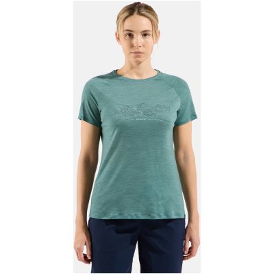 2. ODLO Ascent PW 130 Run. Bike. Hike. Women’s Short-Sleeve Crew Neck T-Shirt, blue