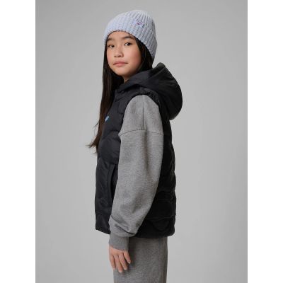 4. Girls' hooded vest 4F 4FJRSS26TVJAF355-20S