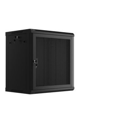 15. WALL-HUNG RACK CABINET 19" 12U 600X450 BLACK PERFORATED DOOR LANBERG (FLAT PACK)