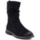 Women's insulated ankle boots with a ruffled upper, black M.Daszyńskie SA296-5