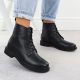 6. Sergio Leone BT25172-S Women’s Black Insulated Leather Worker Boots