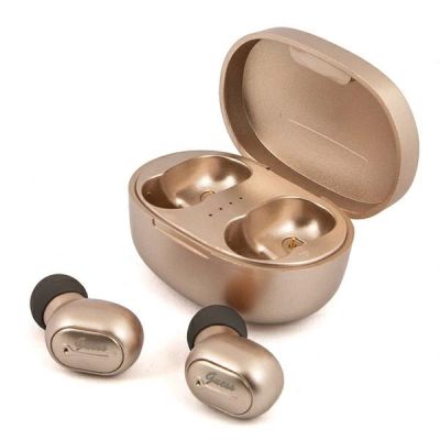 3. Guess GUTWST30GO TWS Bluetooth headphones + gold/gold docking station