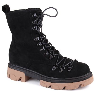 Vinceza W JAN255 black insulated suede ankle boots