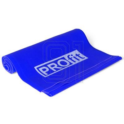 4. Fitness rubber PROFIT LONG MEDIUM 200x15x0.45cm blue DK 2227
