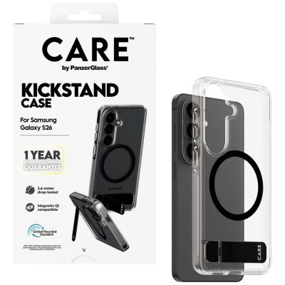 5. CARE by PanzerGlass Urban Explorer Transparent Case w. Black Qi for Samsung Galaxy S26 - transparent