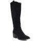 7. Black suede cowboy boots with a block heel M.Daszyński SA261-6