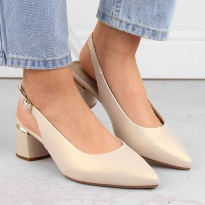 12. Elegant full sandals Sergio Leone W SK439A beige pearl