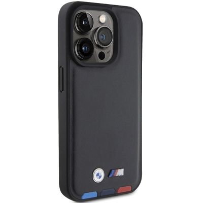 4. BMW BMHCP15L22PTDK iPhone 15 Pro 6.1" black/black Leather Stamp Tricolor