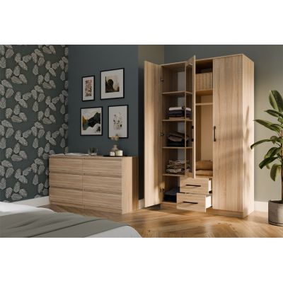 6. ROMANA WARDROBE 120X205 SONOMA WITH MIRROR