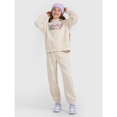 3. Girls' jogger sweatpants 4F 4FJRAW25TTROF1473-54S