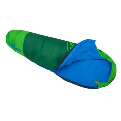 2. Trollkids Kids Fjell Dreamer camping sleeping bag for children, green (950-308)