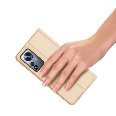 8. Dux Ducis Skin Pro Holster Cover Flip Cover for Xiaomi 12 Pro gold