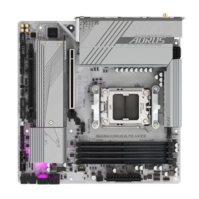 6. Gigabyte B650M AORUS ELITE AX ICE Motherboard