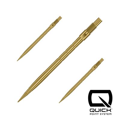 Harrows QUICK POINT sharp steel tips - MICRO RIGDE gold