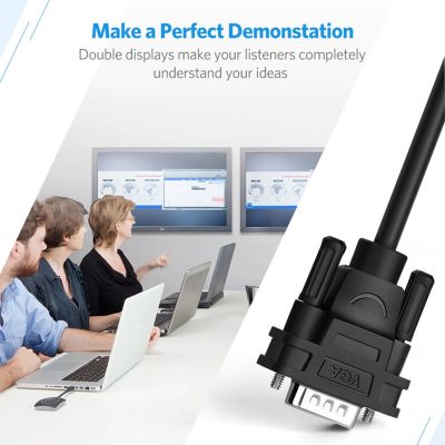 5. Ugreen 40254 1x2 VGA Splitter 1920x1440 60Hz - Black