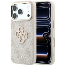 Guess 4G & Big Resin Logo Case for iPhone 17 Pro / 18 Pro - Pink