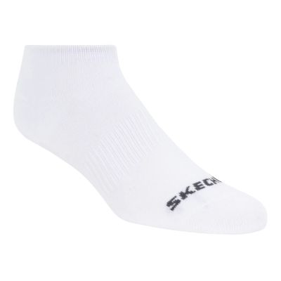 3. Skechers 3pk Unisex Non Terry No Show S114041-100 White 39-42