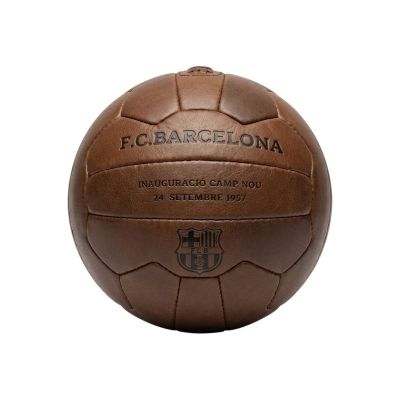 4. FC Barcelona Camp Nou Retro Soccer Ball Official Licensed Genuine Leather B1048