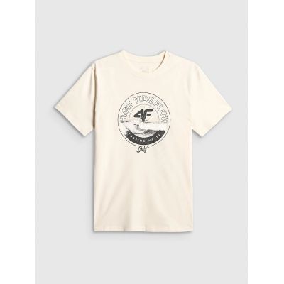 5. Men's regular printed T-shirt 4F 4FRSS26TTSHM4298-11S